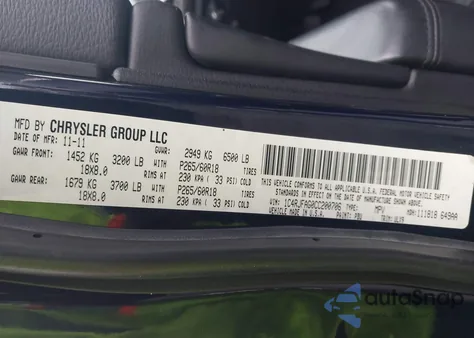 2012 Jeep Grand Cherokee Laredo from USA, damaged, VIN 1C4RJFAG0CC200706